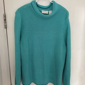 Liz Claiborne Teal Cowl Neck Sweater